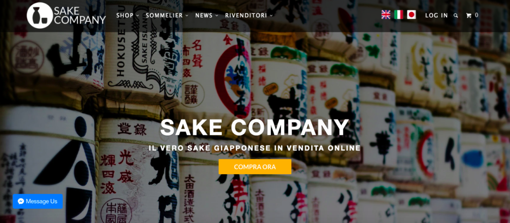 sake company ecommerce nihonshu