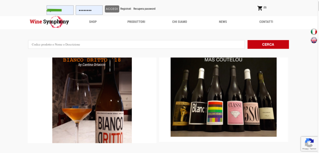 vini ecommerce wine symphony